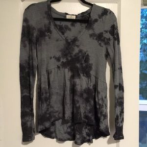 Anthropologie Tie dye long sleeve shirt